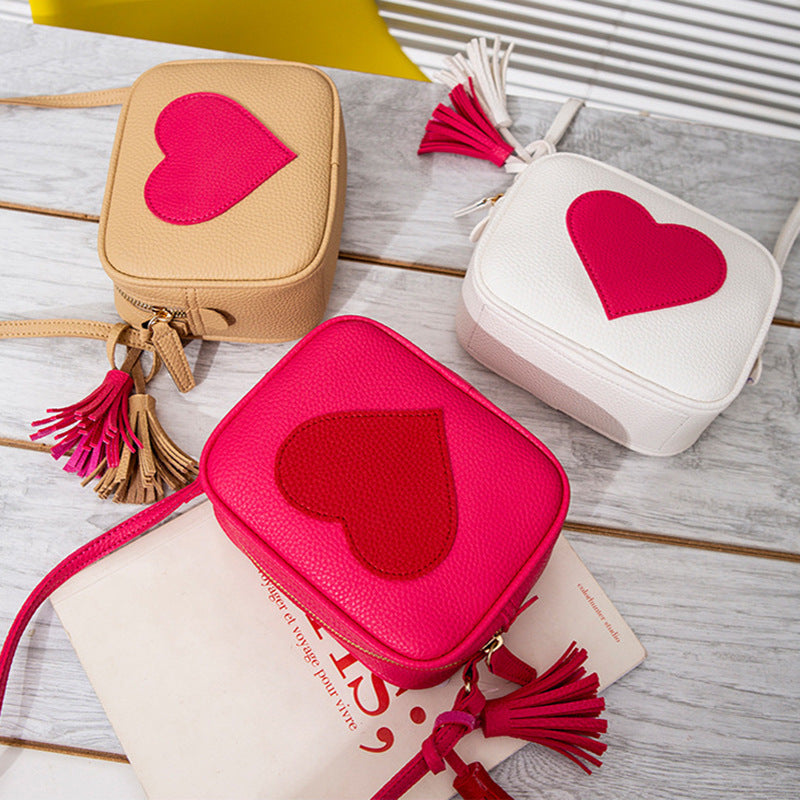 Wholesale PU Soft Leather Solid Color Messenger Shoulder Bag